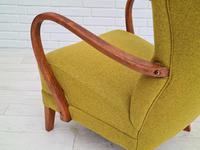 Danish Design, 1960s, Restored-reupholstered High-backed Armchair, Furniture Wool (10 of 13) Danish Design, 1960s, Restored-reupholstered High-backed Armchair, Furniture Wool (10 of 13)