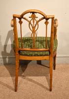 19th Century Carved Armchair in Satin Birch & Satinwood (5 of 7) 19th Century Carved Armchair in Satin Birch & Satinwood (5 of 7)
