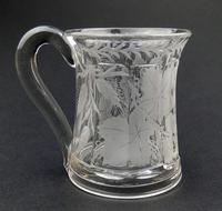 Good Engraved Glass Marriage Tankard with Vine Hops & Barley 19th Century (2 of 11) Good Engraved Glass Marriage Tankard with Vine Hops & Barley 19th Century (2 of 11)