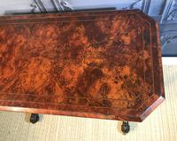 Victorian Burr Walnut Stretcher Table (6 of 9) Victorian Burr Walnut Stretcher Table (6 of 9)