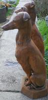 Pair of Large Outdoor Weathered Cast Iron Greyhound Dogs (6 of 9) Pair of Large Outdoor Weathered Cast Iron Greyhound Dogs (6 of 9)