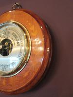 Edwardian Antique Fruitwood Inlaid Barometer (3 of 7) Edwardian Antique Fruitwood Inlaid Barometer (3 of 7)