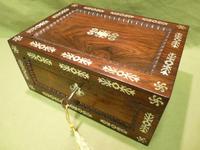 Inlaid Rosewood Table Box / Jewellery Box c.1840 (12 of 12) Inlaid Rosewood Table Box / Jewellery Box c.1840 (12 of 12)