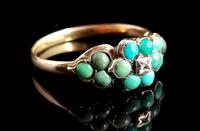 Antique Victorian Turquoise & Diamond Cluster Ring, 18ct Gold, Forget me Not (3 of 10) Antique Victorian Turquoise & Diamond Cluster Ring, 18ct Gold, Forget me Not (3 of 10)
