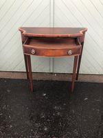Quality Flamed Mahogany Single Draw Side Table (5 of 7) Quality Flamed Mahogany Single Draw Side Table (5 of 7)