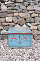 Swedish 'folk art' original blue paint box from hälsingland region, 1847. (26 of 26) Swedish 'folk art' original blue paint box from hälsingland region, 1847. (26 of 26)