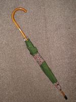 Vintage 12ct Rolled Gold Ladies Umbrella W/ Green Paisley Pattern Cotton Canopy (6 of 13) Vintage 12ct Rolled Gold Ladies Umbrella W/ Green Paisley Pattern Cotton Canopy (6 of 13)