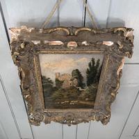 Antique Victorian landscape oil painting study of a ruin with sheep (6 of 10) Antique Victorian landscape oil painting study of a ruin with sheep (6 of 10)