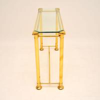 1970’s Vintage Brass & Glass Console Table (2 of 8) 1970’s Vintage Brass & Glass Console Table (2 of 8)