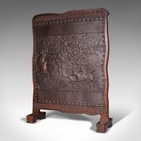 Antique Embossed Fire Screen, Oak, Leather, Fireside, Arts & Crafts, Edwardian (3 of 12) Antique Embossed Fire Screen, Oak, Leather, Fireside, Arts & Crafts, Edwardian (3 of 12)