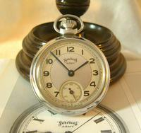 Vintage Pocket Watch 1955 Services Army Two Tone Dial Chrome Case FWO (2 of 10) Vintage Pocket Watch 1955 Services Army Two Tone Dial Chrome Case FWO (2 of 10)