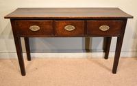 19th Century Country Oak Three Drawer Server