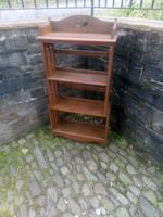 Arts and crafts oak book shelf . Arts and crafts oak book shelf .