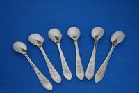 Set of 6 Irish Silver Egg Spoons (2 of 4) Set of 6 Irish Silver Egg Spoons (2 of 4)