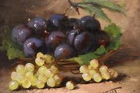 Oil Painting Pair by J Tourvin "White Grapes and Plums" (4 of 10) Oil Painting Pair by J Tourvin "White Grapes and Plums" (4 of 10)