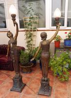 2 Bronze Art Nouveau Style Lamps (7 of 12) 2 Bronze Art Nouveau Style Lamps (7 of 12)