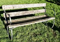 Old Weathered Oak and Iron 6 Bar Garden Bench (6 of 6) Old Weathered Oak and Iron 6 Bar Garden Bench (6 of 6)