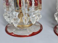 Magnificent Pair of Mid 19th Century Candle Lustres 'Possibly Baccarat' Gilded & Ruby Decoration (5 of 18) Magnificent Pair of Mid 19th Century Candle Lustres 'Possibly Baccarat' Gilded & Ruby Decoration (5 of 18)