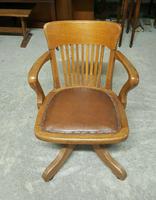 Antique Oak Swivel Office Chair (3 of 8) Antique Oak Swivel Office Chair (3 of 8)