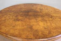 Antique Victorian Burr Walnut Oval Loo Dining Table. (6 of 11) Antique Victorian Burr Walnut Oval Loo Dining Table. (6 of 11)