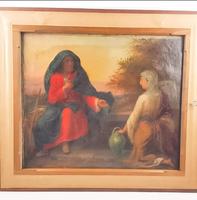 19th Century Oil on Canvas Double Sided Shepard. Jesus & Mary Magdalene (2 of 13) 19th Century Oil on Canvas Double Sided Shepard. Jesus & Mary Magdalene (2 of 13)