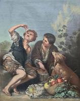 Fine 19th Century Revival Original Oil Portrait Painting of Two Children & Their Dog (2 of 9) Fine 19th Century Revival Original Oil Portrait Painting of Two Children & Their Dog (2 of 9)