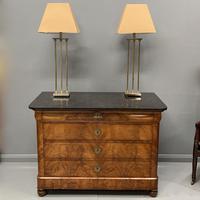 Figured Walnut and Marble Top Commode (13 of 13) Figured Walnut and Marble Top Commode (13 of 13)