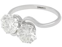 2.85ct Diamond & Platinum Twist Ring - Vintage c.1940 (3 of 9) 2.85ct Diamond & Platinum Twist Ring - Vintage c.1940 (3 of 9)