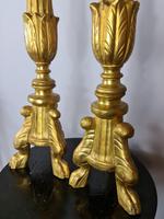 Handsome Pair of 18th Century Giltwood Alter Sticks (3 of 4) Handsome Pair of 18th Century Giltwood Alter Sticks (3 of 4)