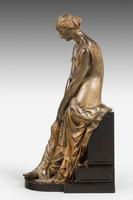 19th Century Seated Maiden on a Stepped Black Marble Base (6 of 6) 19th Century Seated Maiden on a Stepped Black Marble Base (6 of 6)