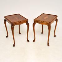 Pair of Antique Queen Anne Style Burr Walnut Side Tables (5 of 8) Pair of Antique Queen Anne Style Burr Walnut Side Tables (5 of 8)