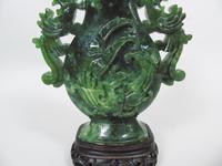 Large Early 20th Century Chinese Spinach Jade Urn & Cover (2 of 6) Large Early 20th Century Chinese Spinach Jade Urn & Cover (2 of 6)