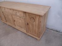 Art Nouveau Antique Pine 4 Door Dresser Base / TV Stand to wax / paint (3 of 9) Art Nouveau Antique Pine 4 Door Dresser Base / TV Stand to wax / paint (3 of 9)