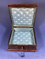 Victorian French Burr Cedar Jewellery Box with ebonised fruitwood and original interior (8 of 13) Victorian French Burr Cedar Jewellery Box with ebonised fruitwood and original interior (8 of 13)