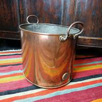 Antique Copper Coal Bucket of Oval Form with Handles (7 of 7) Antique Copper Coal Bucket of Oval Form with Handles (7 of 7)