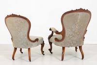 Pretty Pair of Victorian His and Her Walnut Parlour Chairs (6 of 9) Pretty Pair of Victorian His and Her Walnut Parlour Chairs (6 of 9)
