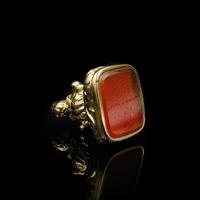 Antique Carnelian Agate Gold Cased Large Ornate Fob Seal Pendant (6 of 10) Antique Carnelian Agate Gold Cased Large Ornate Fob Seal Pendant (6 of 10)