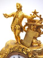 Superb Timepiece Mantle Clock - Antique 8 Day French Poet Figural Ormolu Mantel Clock (3 of 11) Superb Timepiece Mantle Clock - Antique 8 Day French Poet Figural Ormolu Mantel Clock (3 of 11)