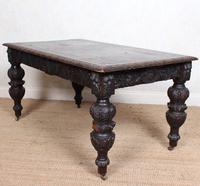 Carved Oak Desk Library Table Gothic Jacobean Large 19th Century (12 of 18) Carved Oak Desk Library Table Gothic Jacobean Large 19th Century (12 of 18)