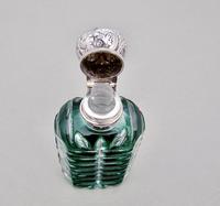 Fabulous Victorian silver & Bristol emerald green overlay bohemian glass scent bottle c.1800 (5 of 7) Fabulous Victorian silver & Bristol emerald green overlay bohemian glass scent bottle c.1800 (5 of 7)