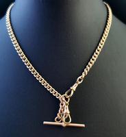 Antique 9ct Yellow Gold Double Albert Chain, Watch Chain, Curb Link (9 of 13) Antique 9ct Yellow Gold Double Albert Chain, Watch Chain, Curb Link (9 of 13)