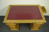 Antique Solid Oak Pedestal Desk (8 of 10) Antique Solid Oak Pedestal Desk (8 of 10)