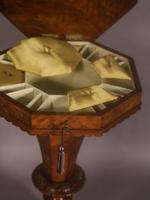 Victorian Hexagonal Ladies Sewing Table in Figured Walnut (6 of 7) Victorian Hexagonal Ladies Sewing Table in Figured Walnut (6 of 7)