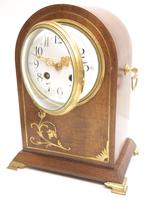 Good Antique French 8-day Arched Top Inlaid Mantel Clock Art Nouveau Mantel Clock (6 of 10) Good Antique French 8-day Arched Top Inlaid Mantel Clock Art Nouveau Mantel Clock (6 of 10)
