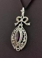 Antique Edwardian Paste Pendant, Sterling Silver (6 of 11) Antique Edwardian Paste Pendant, Sterling Silver (6 of 11)