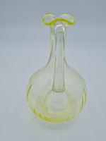 Antique Bohemian Czech Vaseline Uranium Glass Jug (2 of 8) Antique Bohemian Czech Vaseline Uranium Glass Jug (2 of 8)