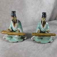 Pair of Shiwan 'Shekwan' Mud Men Figures (3 of 6) Pair of Shiwan 'Shekwan' Mud Men Figures (3 of 6)