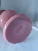 Large Victorian Hand Decorated Overlaid Pink Glass Vase. (7 of 8) Large Victorian Hand Decorated Overlaid Pink Glass Vase. (7 of 8)