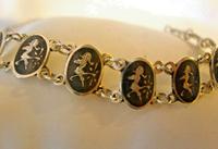 Vintage Sterling Silver Enamel Bracelet 1960s Goddess of Love 7" Length 9.1 Grams (7 of 12) Vintage Sterling Silver Enamel Bracelet 1960s Goddess of Love 7" Length 9.1 Grams (7 of 12)