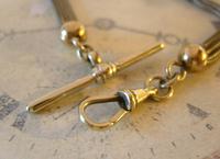 Antique Pocket Watch Chain 1890s Victorian Silver Nickel Fancy Albert With T Bar (9 of 12) Antique Pocket Watch Chain 1890s Victorian Silver Nickel Fancy Albert With T Bar (9 of 12)